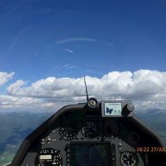 Flugwegposition um 14:22:25: Aufgenommen in der Nähe von Donnersbach, Österreich in 2650 Meter